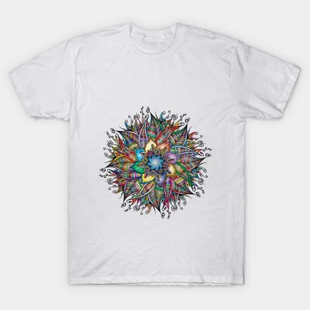 Multicolor artistic mandala T-Shirt by à la mode !